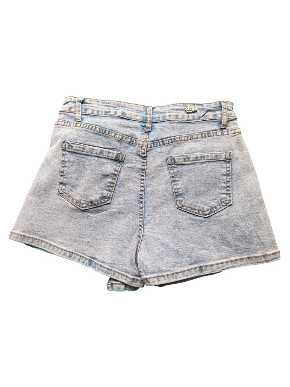 Falda Short Denim con Perlas - Image 2