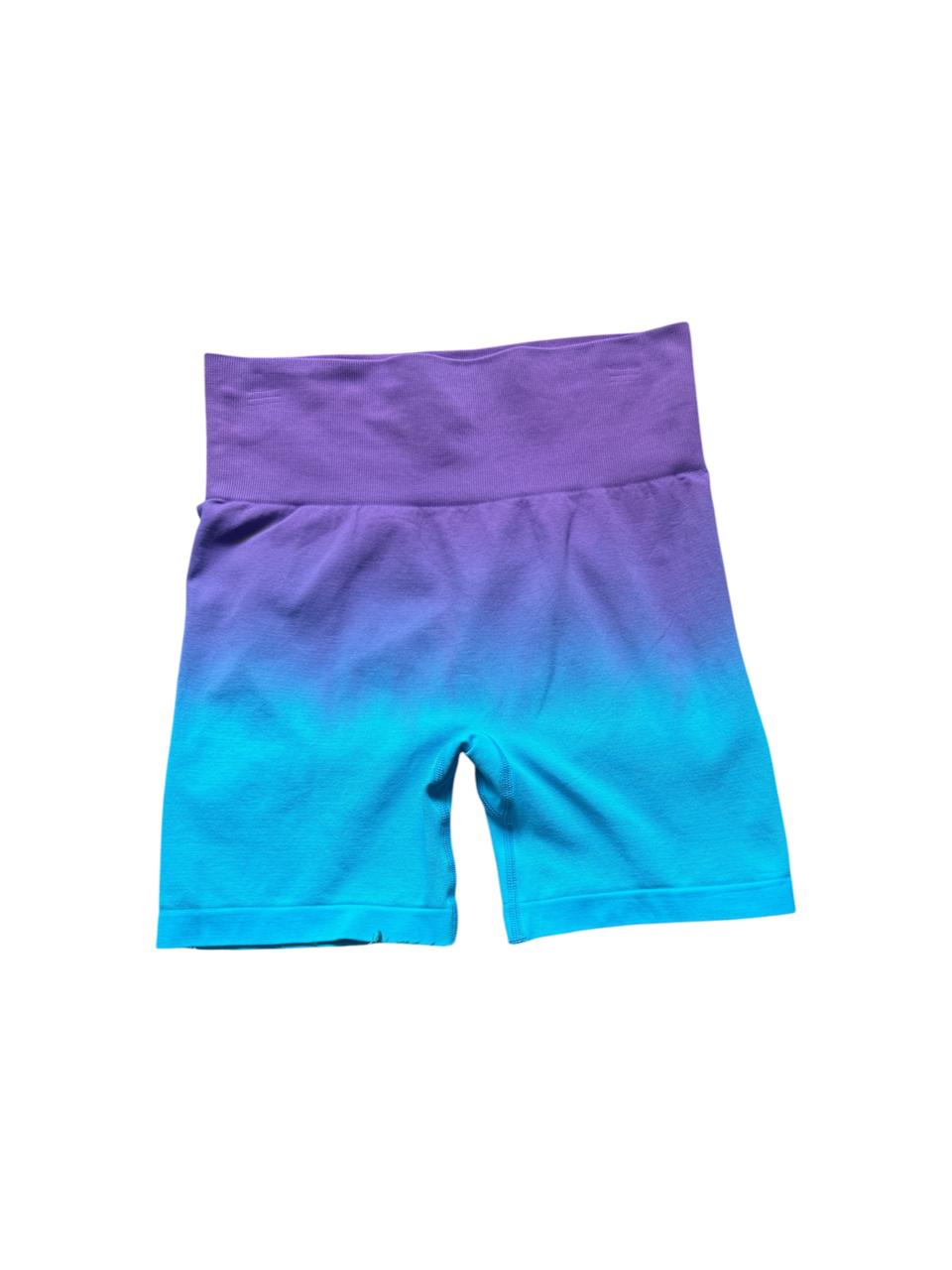 Short Deportivo Degradado Morado/Azul